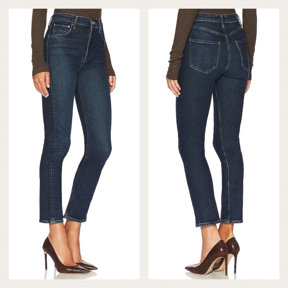 AGOLDE The Riley Long High Rise Straight Jeans Size 25
